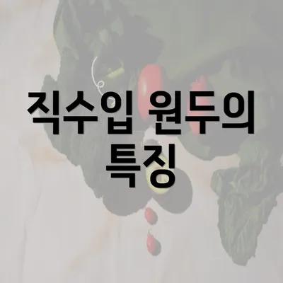 직수입 원두의 특징