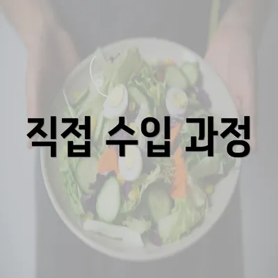 직접 수입 과정