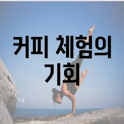 커피 체험의 기회