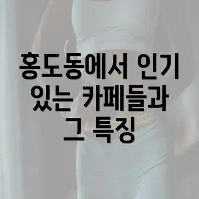 홍도동에서 인기 있는 카페들과 그 특징