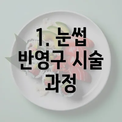 1. 눈썹 반영구 시술 과정