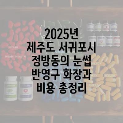 2025년 제주도 서귀포시 정방동의 눈썹 반영구 화장과 비용 총정리