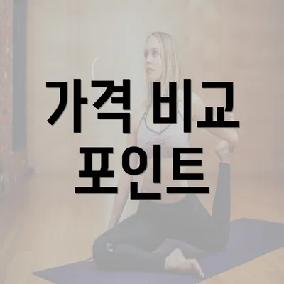 가격 비교 포인트