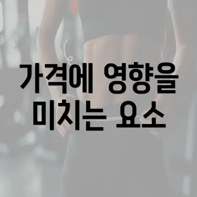 가격에 영향을 미치는 요소