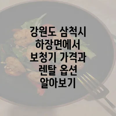 강원도 삼척시 하장면에서 보청기 가격과 렌탈 옵션 알아보기