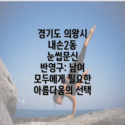 경기도 의왕시 내손2동 눈썹문신 반영구: 남여 모두에게 필요한 아름다움의 선택