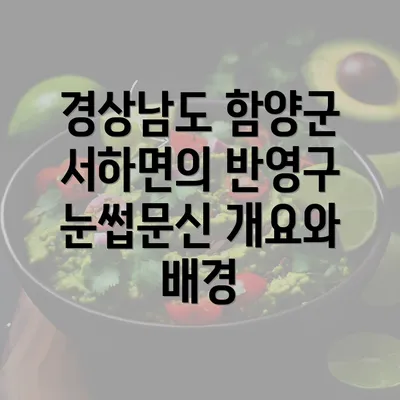 경상남도 함양군 서하면의 반영구 눈썹문신 개요와 배경