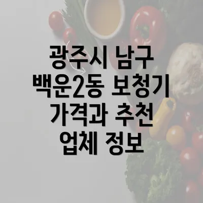 광주시 남구 백운2동 보청기 가격과 추천 업체 정보