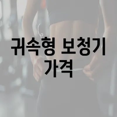 귀속형 보청기 가격