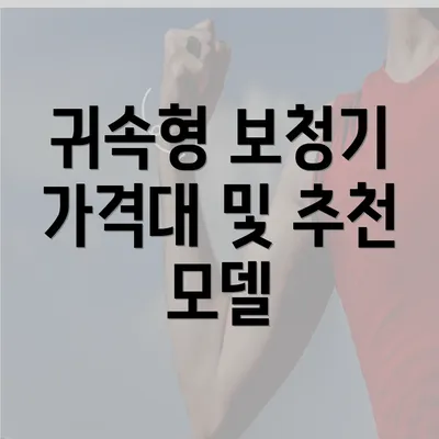 귀속형 보청기 가격대 및 추천 모델