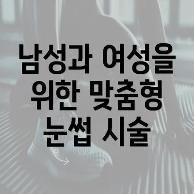 남성과 여성을 위한 맞춤형 눈썹 시술