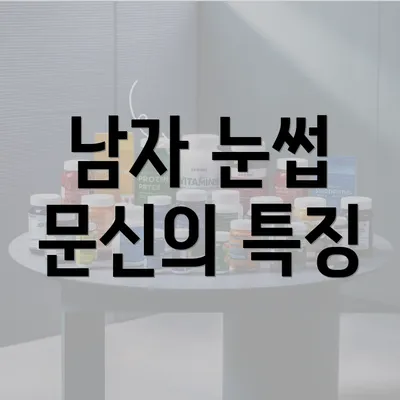 남자 눈썹 문신의 특징