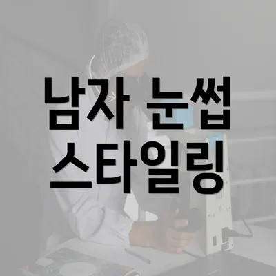 남자 눈썹 스타일링