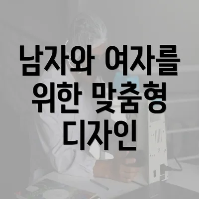 남자와 여자를 위한 맞춤형 디자인