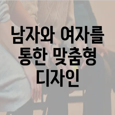 남자와 여자를 통한 맞춤형 디자인