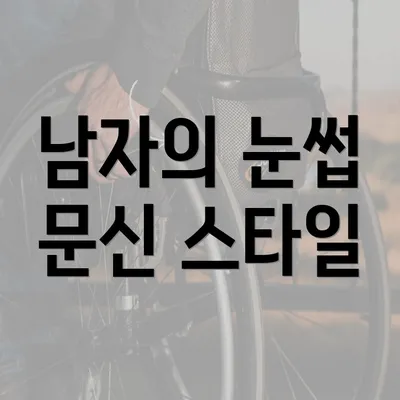 남자의 눈썹 문신 스타일