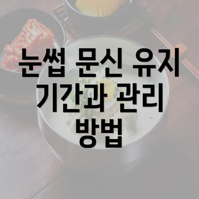 눈썹 문신 유지 기간과 관리 방법