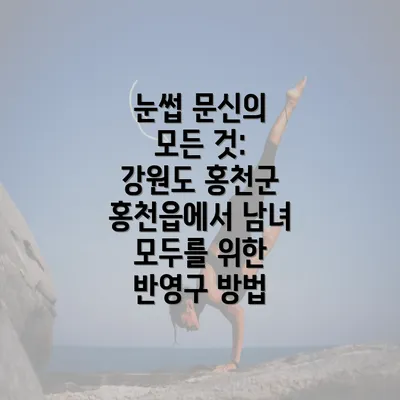 눈썹 문신의 모든 것: 강원도 홍천군 홍천읍에서 남녀 모두를 위한 반영구 방법