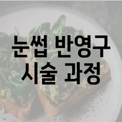 눈썹 반영구 시술 과정