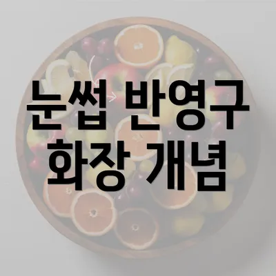 눈썹 반영구 화장 개념