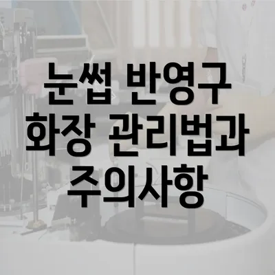 눈썹 반영구 화장 관리법과 주의사항