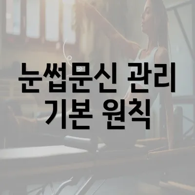 눈썹문신 관리 기본 원칙