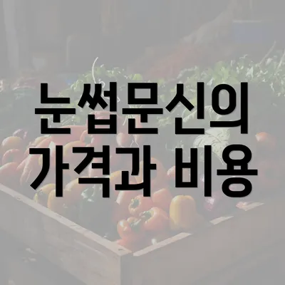 눈썹문신의 가격과 비용