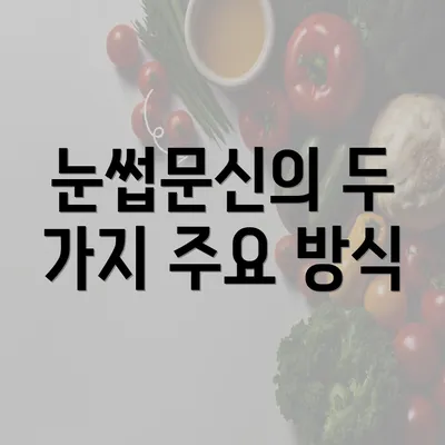 눈썹문신의 두 가지 주요 방식