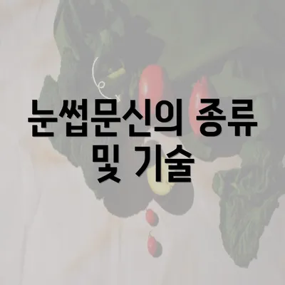 눈썹문신의 종류 및 기술