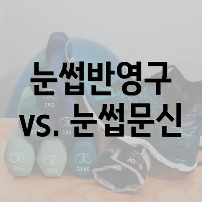 눈썹반영구 vs. 눈썹문신