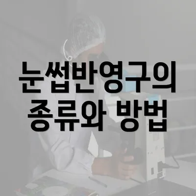 눈썹반영구의 종류와 방법