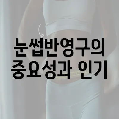 눈썹반영구의 중요성과 인기