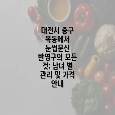 대전시 중구 목동에서 눈썹문신 반영구의 모든 것: 남녀 별 관리 및 가격 안내