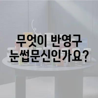 무엇이 반영구 눈썹문신인가요?