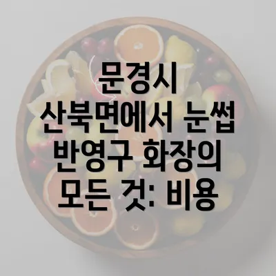 문경시 산북면에서 눈썹 반영구 화장의 모든 것: 비용