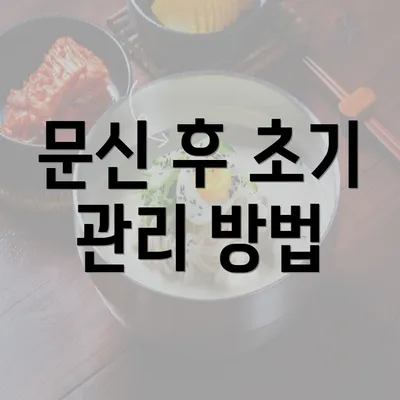 문신 후 초기 관리 방법