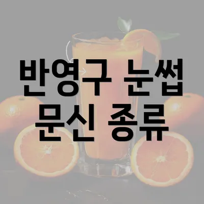 반영구 눈썹 문신 종류