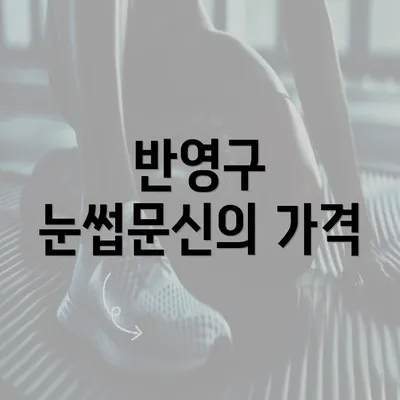 반영구 눈썹문신의 가격