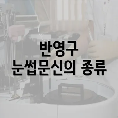 반영구 눈썹문신의 종류