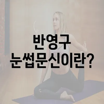 반영구 눈썹문신이란?