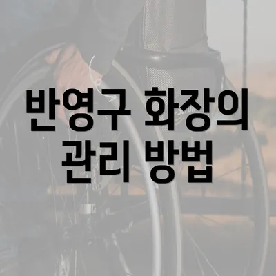 반영구 화장의 관리 방법