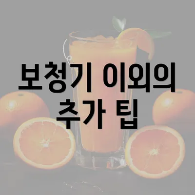 보청기 이외의 추가 팁