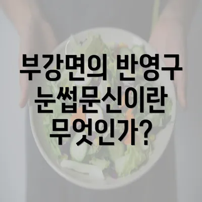 부강면의 반영구 눈썹문신이란 무엇인가?