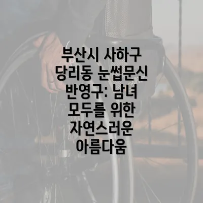 부산시 사하구 당리동 눈썹문신의 가격 및 비용