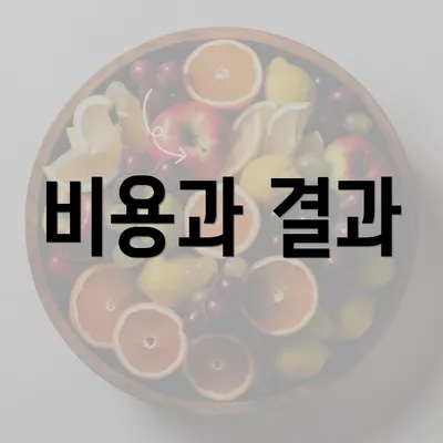 비용과 결과