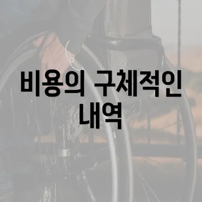 비용의 구체적인 내역