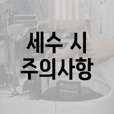 세수 시 주의사항