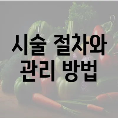 시술 절차와 관리 방법