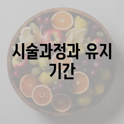 시술과정과 유지 기간