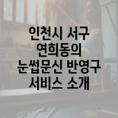 인천시 서구 연희동의 눈썹문신 반영구 서비스 소개